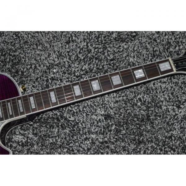 Custom Shop LP Purple 6 String Electric Guitar #5 image