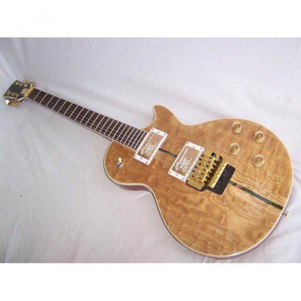 Custom Shop LP Natural Wood Electric Guitar Floyd Rose Tremolo #1 image