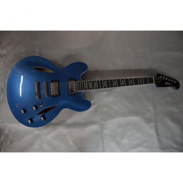 Custom Shop LP Dave Grohl Pelham Blue DG-335 Electric Guitar Frets and Fretboard Bindings #4 image