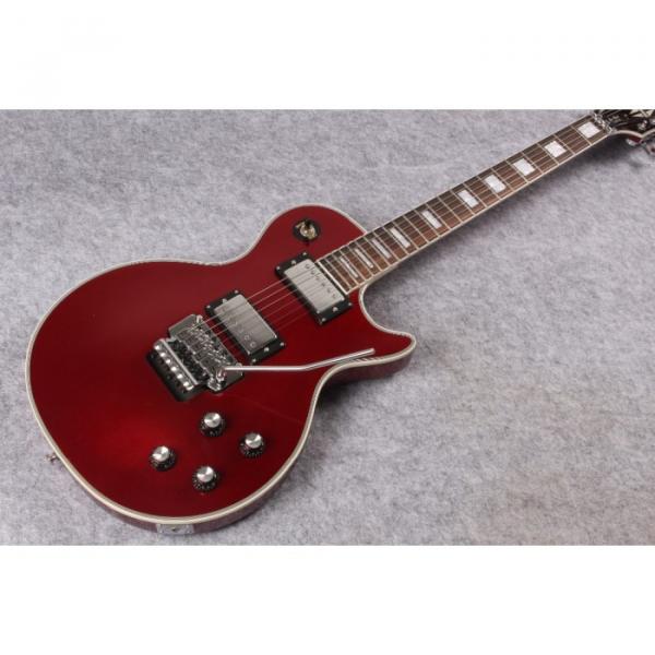 Custom Shop LP Floyd Rose Burgundy Red Wine Electric Guitar #1 image