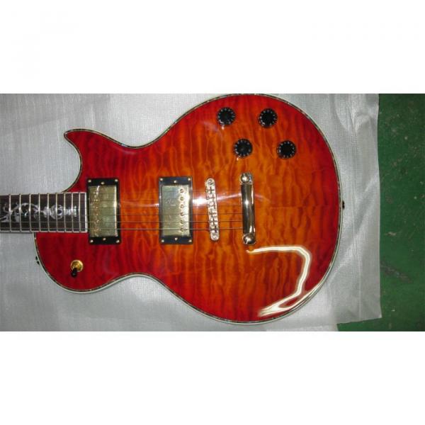 Custom Shop LP Flame Maple Top Red Iced Tea Electric Guitar #1 image