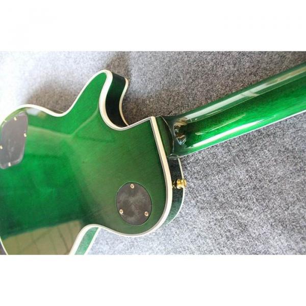 Custom Shop LP Flame Maple Top Green Electric Guitar #2 image