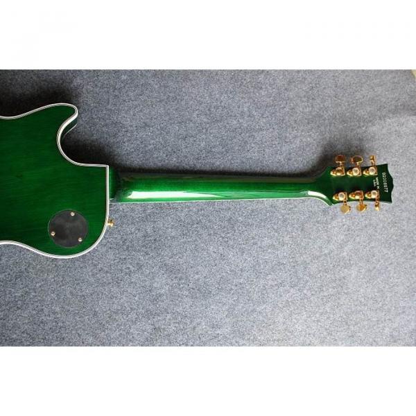 Custom Shop LP Flame Maple Top Green Electric Guitar #5 image