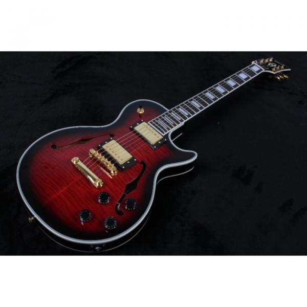 Custom Shop LP Fhole Black Burst Electric Guitar 4 Pcs Pickugard #1 image