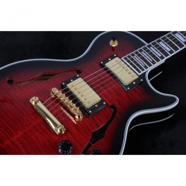 Custom Shop LP Fhole Black Burst Electric Guitar 4 Pcs Pickugard #5 image
