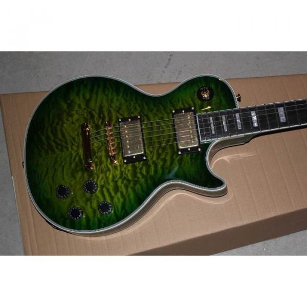 Custom Shop LP Green Quilted Maple Top Electric Guitar #1 image
