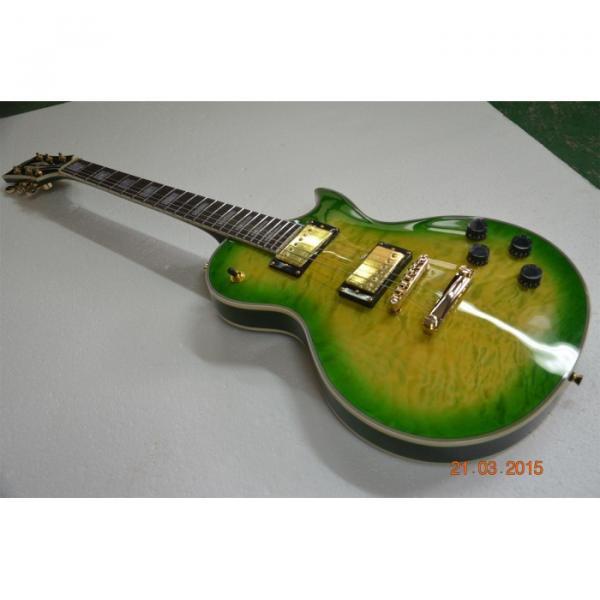 Custom Shop LP Apple Green Quilted Maple Top Standard Electric Guitar #4 image