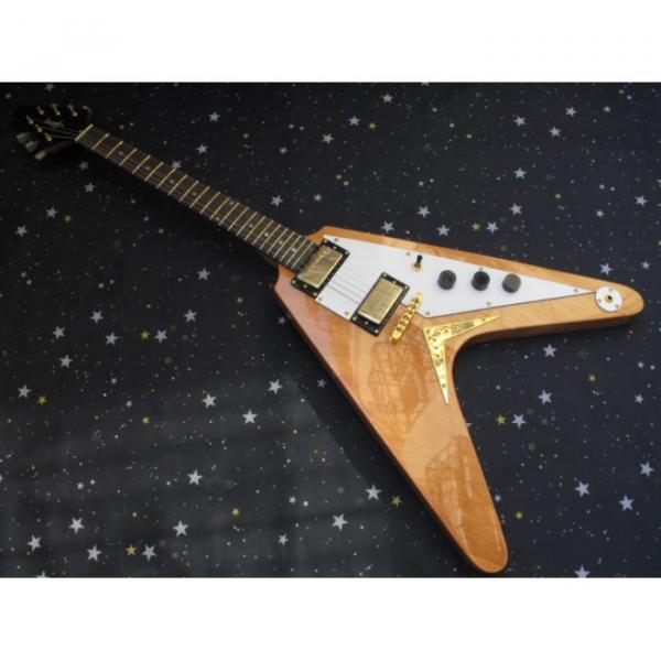 Custom Shop LP  Firehawk Natural Electric Guitar Flying V #1 image