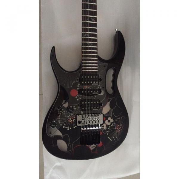 Custom Shop Left Handed Ibanez Jem7v Flower Electric Guitar #1 image