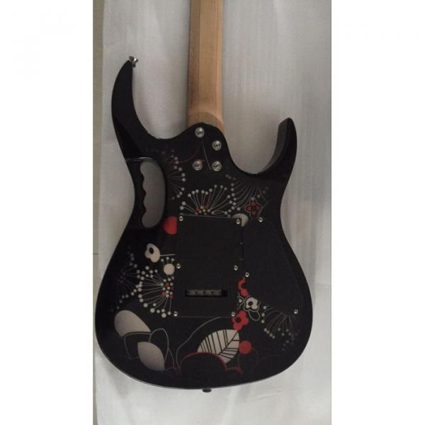 Custom Shop Left Handed Ibanez Jem7v Flower Electric Guitar #5 image