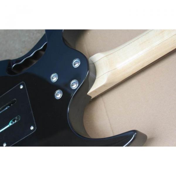 Custom Shop Left Handed Ibanez Jem7v Black Electric Guitar #3 image