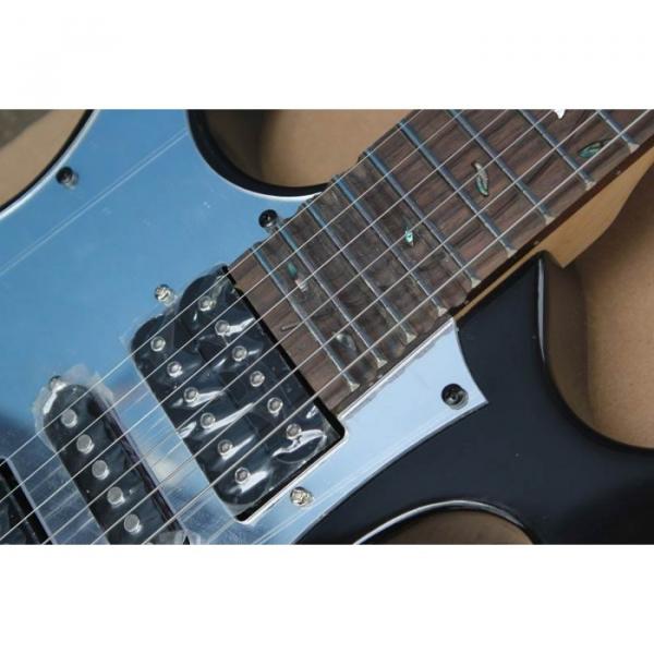 Custom Shop Left Handed Ibanez Jem7v Black Electric Guitar #5 image