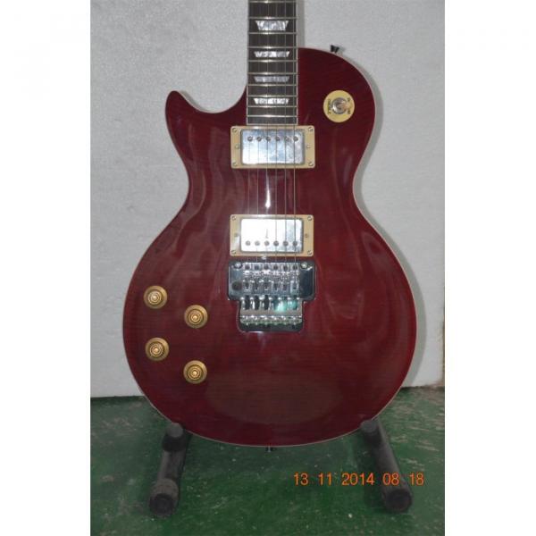 Custom Shop Left Handed Tiger Maple Top Burgundy Electric Guitar #1 image