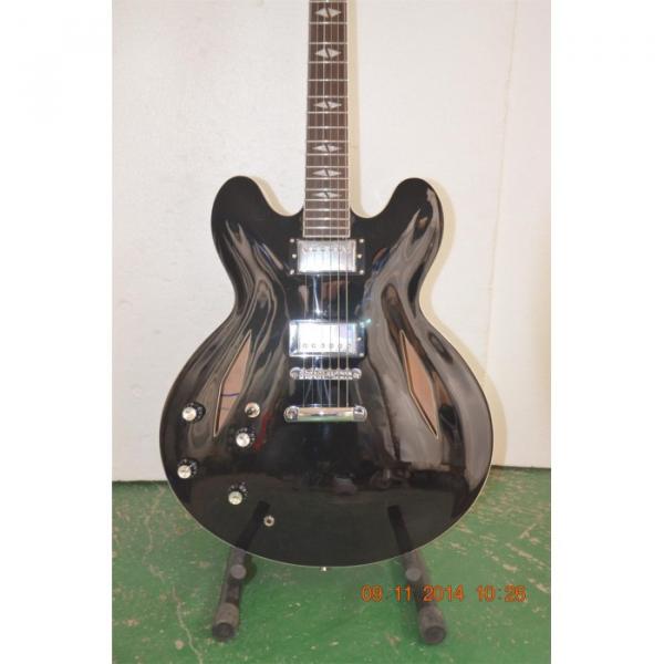Custom Shop Left Handed Dave Grohl DG 335 Pelham Black Electric Guitar #1 image