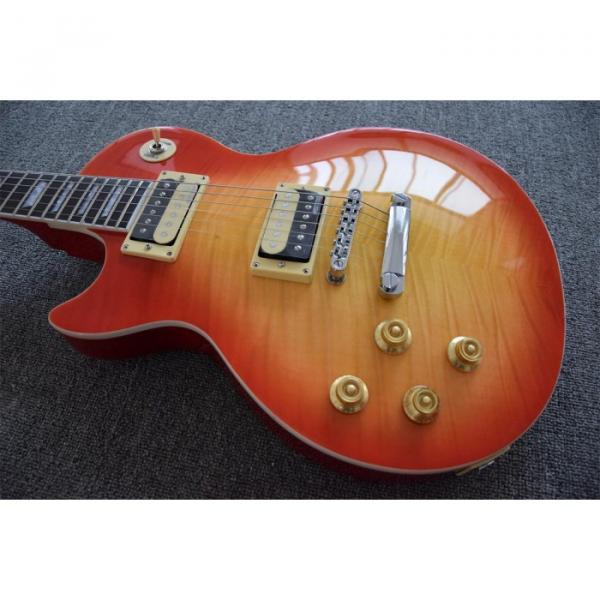 Custom Shop Left Handed Cherry Burst Flame Maple Top Electric Guitar #1 image