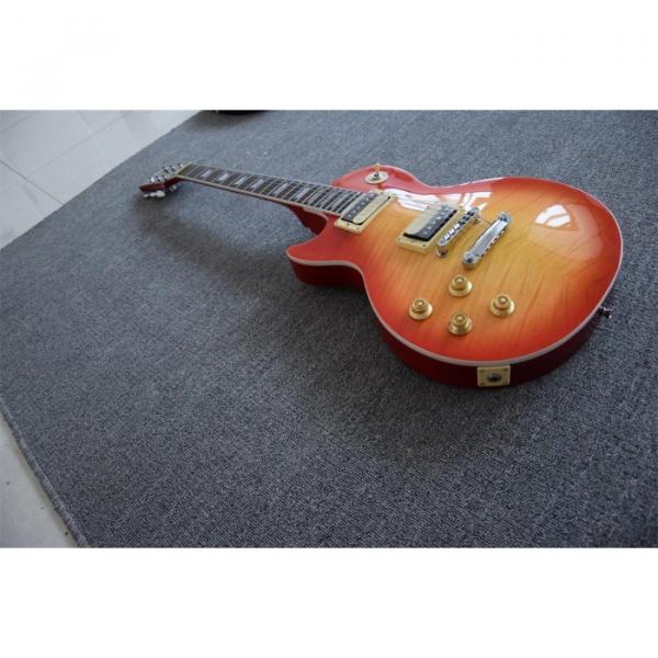 Custom Shop Left Handed Cherry Burst Flame Maple Top Electric Guitar #4 image
