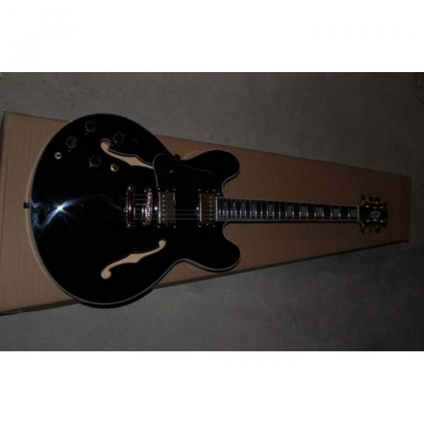 Custom Shop Left Handed Black ES335 ES 335 LP Electric Guitar #5 image