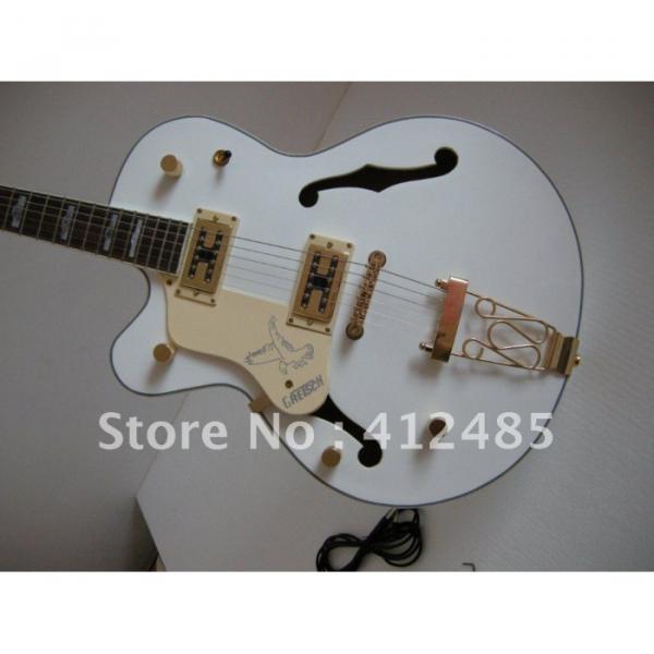 Custom Shop Left Hand Gretsch White Electric Guitar #1 image