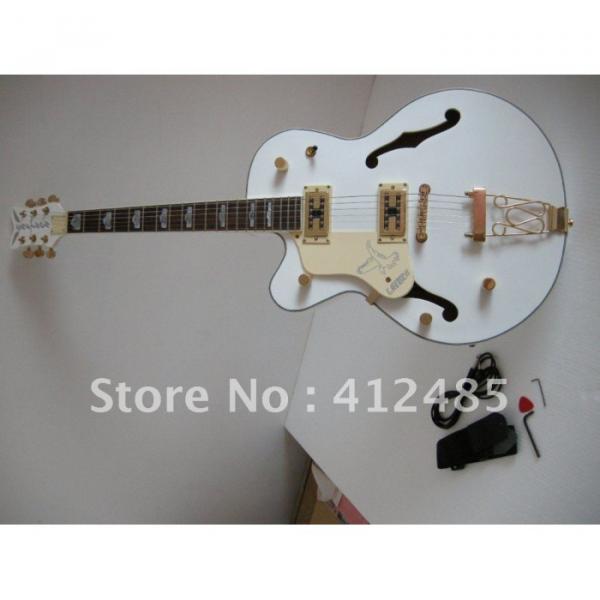 Custom Shop Left Hand Gretsch White Electric Guitar #2 image