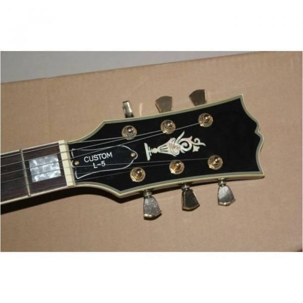 Custom Shop L5 Fhole CES Sunburst Black Electric Guitar #4 image