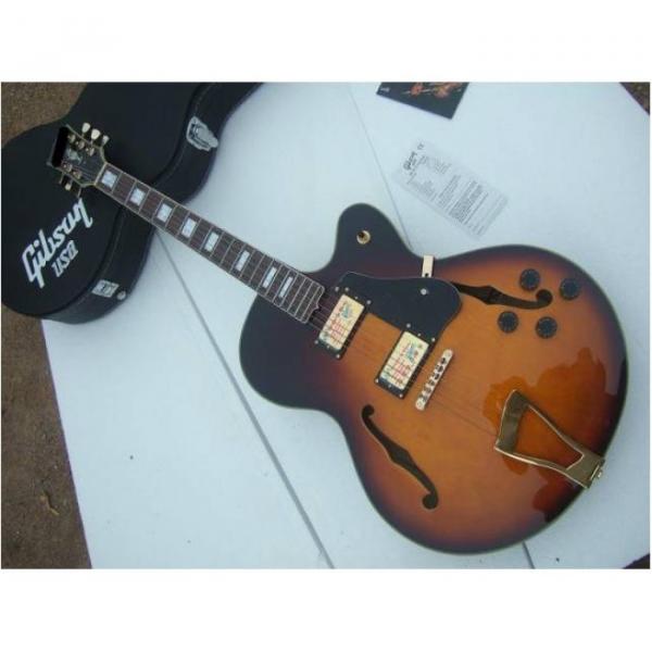 Custom Shop L5 Fhole Aged Brown Color Jazz Electric Guitar #1 image