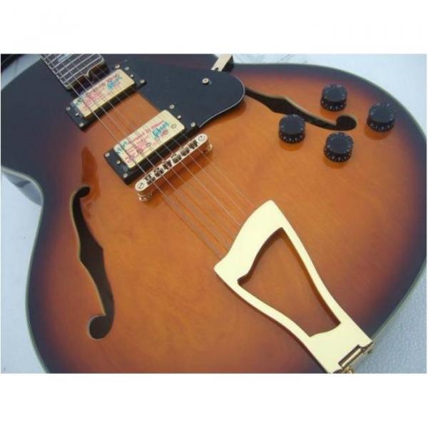 Custom Shop L5 Fhole Aged Brown Color Jazz Electric Guitar #4 image