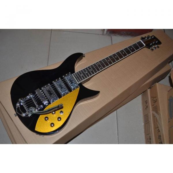 Custom Shop John Lennon Inspired 325 Black Electric Guitar Gold Pickguard #1 image