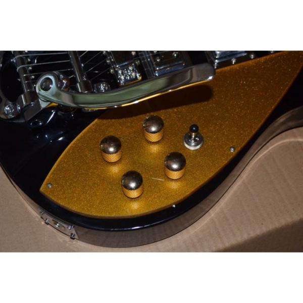 Custom Shop John Lennon Inspired 325 Black Electric Guitar Gold Pickguard #2 image