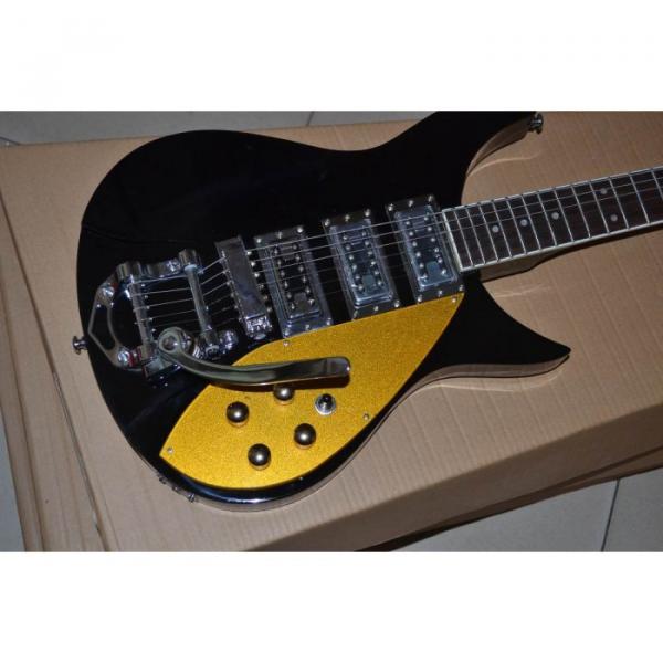 Custom Shop John Lennon Inspired 325 Black Electric Guitar Gold Pickguard #3 image
