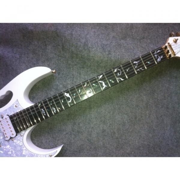 Custom Shop Jem 7V Steve Vai White Floyd Rose IBZ Electric Guitar #3 image