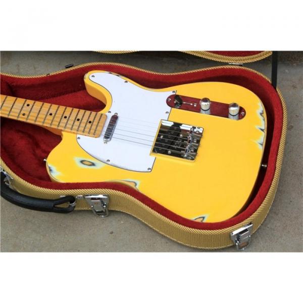 Custom Shop Jeff Beck Relic Yellow Aged Telecaster Electric Guitar #1 image