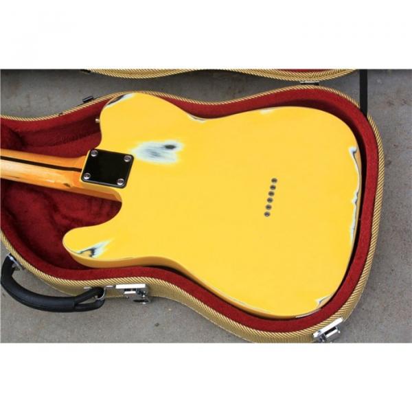 Custom Shop Jeff Beck Relic Yellow Aged Telecaster Electric Guitar #5 image