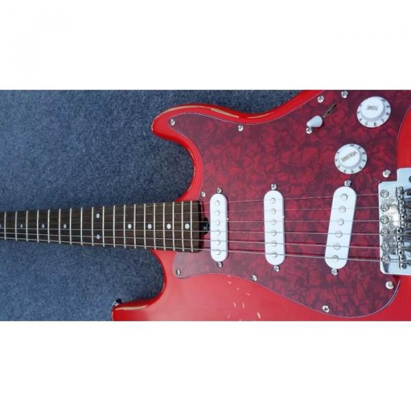 Custom Shop Jimmie Vaughan Relic Red Vintage Old Aged Electric Guitar #2 image