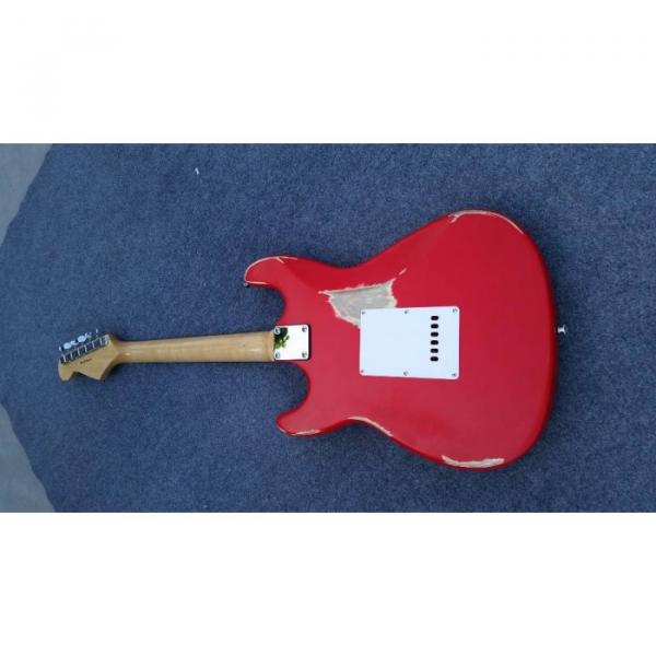 Custom Shop Jimmie Vaughan Relic Red Vintage Old Aged Electric Guitar #4 image