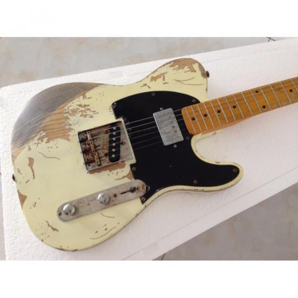 Custom Shop Jeff Beck Relic Classic White Old Aged Telecaster Electric Guitar #1 image
