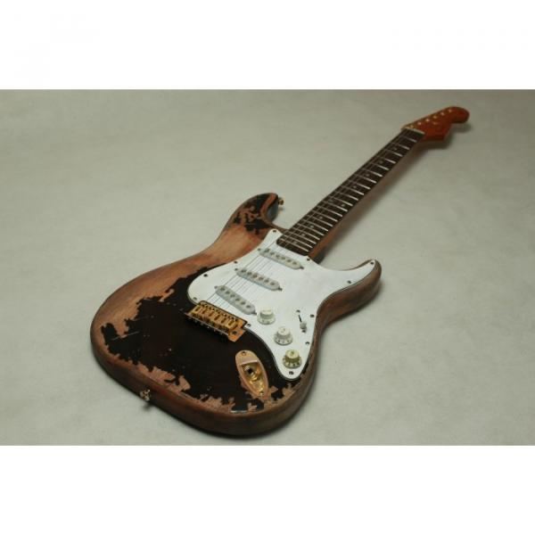 Custom Shop Jeff Beck Relic Black Vintage Old Aged Electric Guitar #1 image