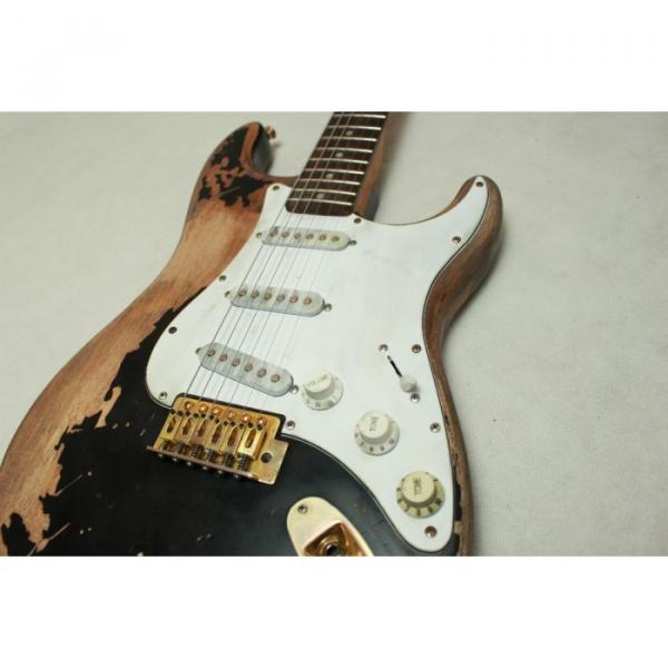 Custom Shop Jeff Beck Relic Black Vintage Old Aged Electric Guitar #2 image