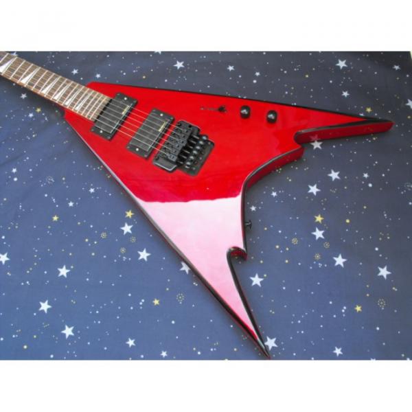 Custom Shop Jackson Red Flying V Electric Guitar #3 image