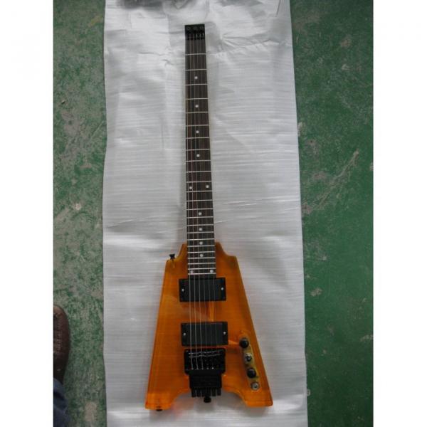 Custom Shop Headless Sunburst Acrylic Electric Guitar #5 image