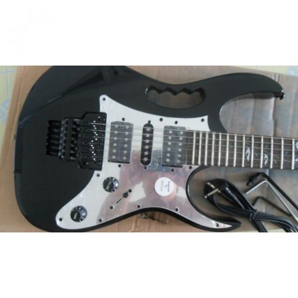 Custom Shop Ibanez Jem 7 Vai Black Electric Guitar #2 image