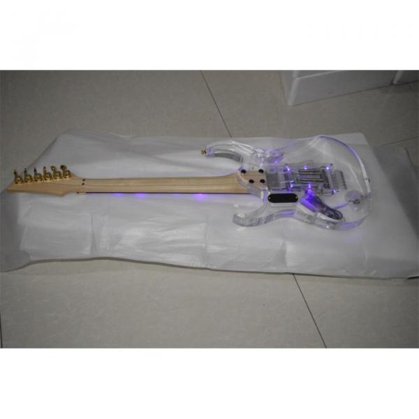 Custom Shop Ibanez Acrylic Purple LED Light Electric Guitar #5 image