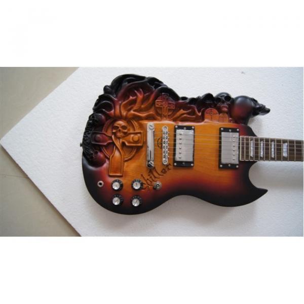 Custom Shop Hand Crafted Skull SG Vintage Carved Electric Guitar #1 image