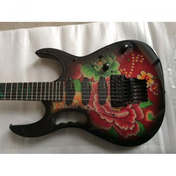 Custom Shop Ibanez Flower EMG Pickups Electric Guitar #1 image