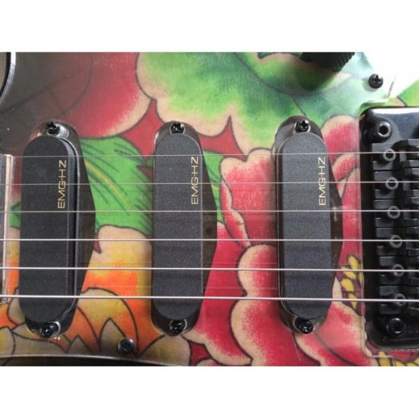 Custom Shop Ibanez Flower EMG Pickups Electric Guitar #3 image
