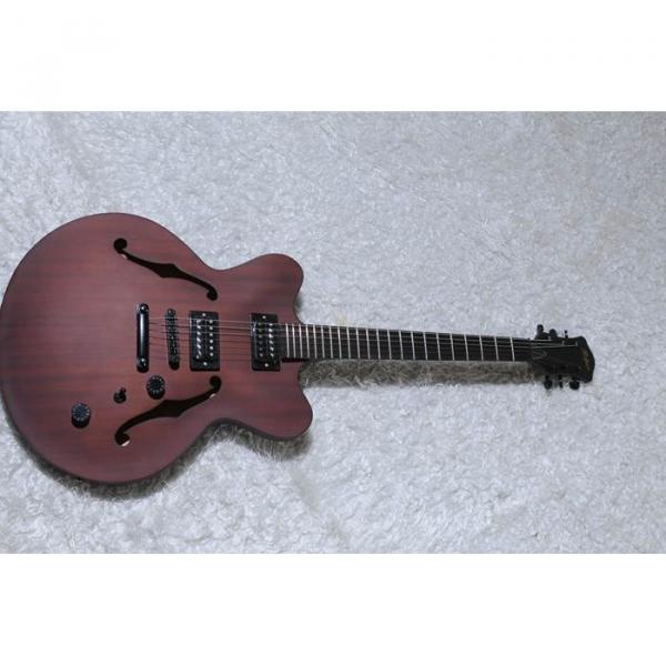 Custom Shop Hofner Fhole Walnut Brown Electric Guitar #1 image