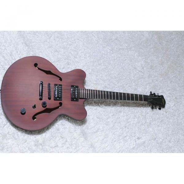 Custom Shop Hofner Fhole Walnut Brown Electric Guitar #5 image