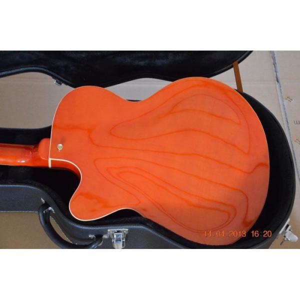 Custom Shop Hofner Fhole Orange Electric Guitar #5 image