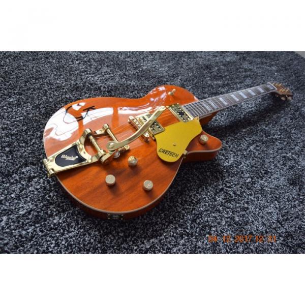 Custom Shop Gretsch 6 String Orange Transparent Electric Guitar #1 image