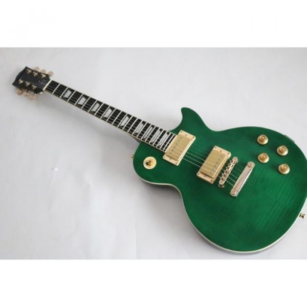 Custom Shop Green Maple Flame 6 String Standard Electric Guitar #1 image