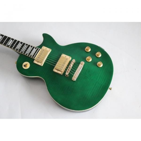 Custom Shop Green Maple Flame 6 String Standard Electric Guitar #2 image